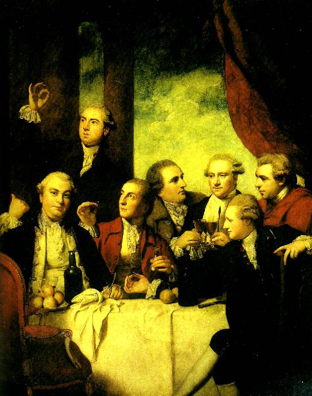 Sir Joshua Reynolds members of the society of dilettanti